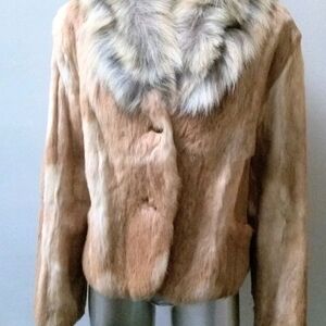 Elegant Tan Fur Jacket